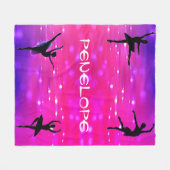 Meisjes Dance Pink en Paars Fleece Deken (Voorkant (Horizontaal))