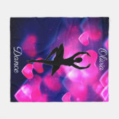 Meisjes Dance Pink en Paarse drijvende harten Fleece Deken (Voorkant (Horizontaal))