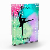 Meisjes Dance Waterverf met drijvende harten Fotoblokken (Links)