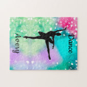 Meisjes Dance Waterverf met drijvende harten Legpuzzel (Horizontaal)