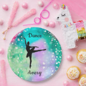 Meisjes Dance Waterverf met drijvende harten Papieren Bordje (Feest)