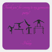 Meisjes "Dank je" Gymnastiekpartij Stickers (Voorkant)
