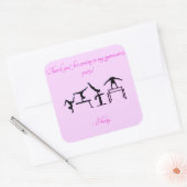 Meisjes "Dank je" Gymnastiekpartij Stickers (Envelop)