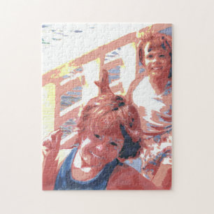 Meisjes dansen naar muziek legpuzzel