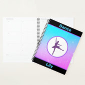 Meisjes dansen pastel gepersonaliseerd planner (Display)