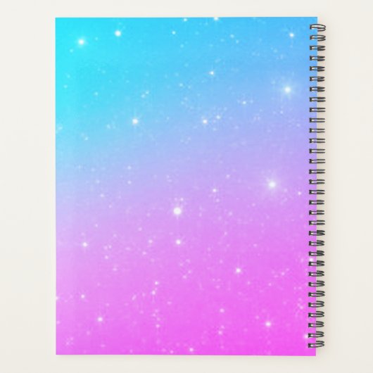 Meisjes dansen pastel gepersonaliseerd planner (Achterkant)