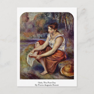 Meisjes, de feestdroog van Pierre-Auguste Renoir Briefkaart