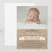 Meisjes/de Uitnodiging die van het Doopsel dopen (Voorkant / Achterkant)