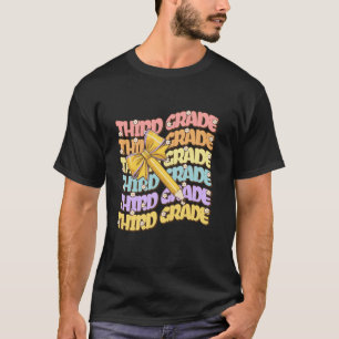 Meisjes Derde Graad Pencil Coquette Bow Kind Terug T-shirt