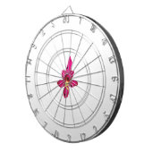 Meisjes design, lichtgoud, paars rood dartbord (Voorkant Rechts)