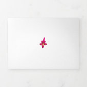 Meisjes design, lichtgoud, paars rood drieluik kaart (Cover)