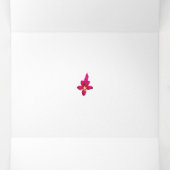 Meisjes design, lichtgoud, paars rood drieluik kaart (Binnenkant midden)