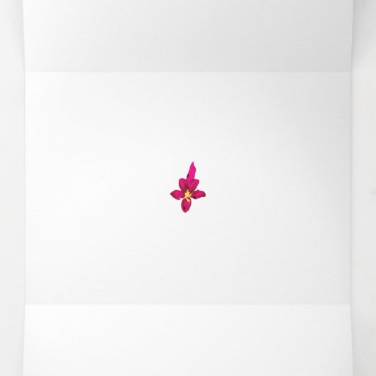 Meisjes design, lichtgoud, paars rood drieluik kaart (Binnenkant midden)