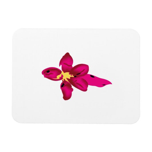 Meisjes design, lichtgoud, paars rood magneet (Horizontaal)