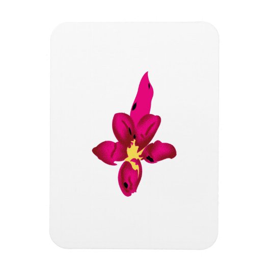 Meisjes design, lichtgoud, paars rood magneet (Verticaal)