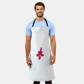 Meisjes design, lichtgoud, paars rood schort (Gedragen)