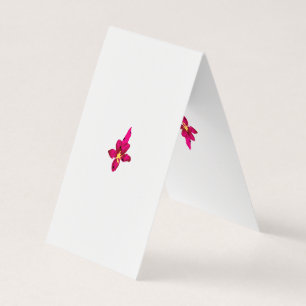 Meisjes design, lichtgoud, paars rood visitekaartje