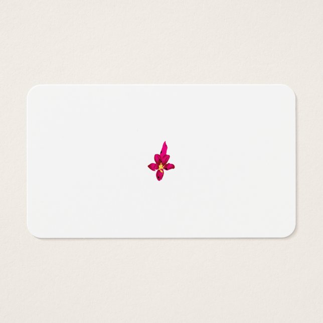 Meisjes design, lichtgoud, paars rood visitekaartje (Voorkant)