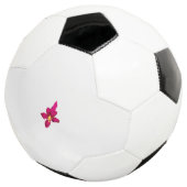 Meisjes design, lichtgoud, paars rood voetbal (Drie kwart)
