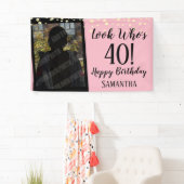 Meisjes die 40 Confetti verjaardag zijn Spandoek (Insitu)