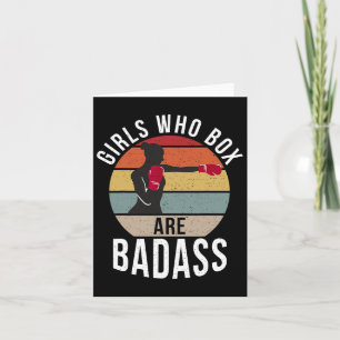 Meisjes die boxen zijn slechte sport vechtende bok kaart