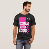 Meisjes die de coole computer coderen t-shirt (Voorkant volledig)