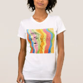 Meisjes die de Pop van de Kunst Womens T-Shirt beg (Voorkant)