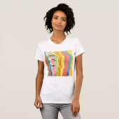 Meisjes die de Pop van de Kunst Womens T-Shirt beg (Voorkant volledig)