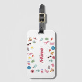 Meisjes die graag ontdekken bagagelabel (Voorkant (verticaal))