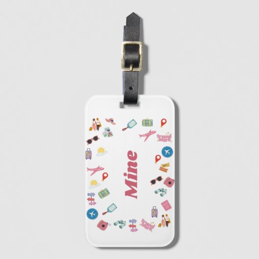 Meisjes die graag ontdekken bagagelabel (Voorkant (verticaal))