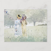Meisjes die in een Orchard Winslow Homer Postcar w Briefkaart (Voorkant)
