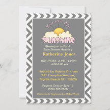 Meisjes die je bent mijn Sunshine Baby shower-uitn