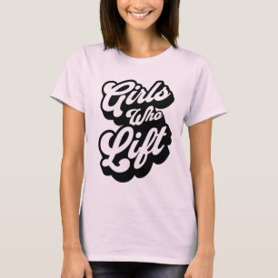 Meisjes Die Klassieke Script Typografie Gym Fitnes T-shirt