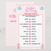 Meisjes die op een dag thee eten, dit of dat spel (Voorkant / Achterkant)