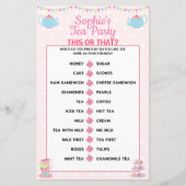 Meisjes die op een dag thee eten, dit of dat spel (Voorkant)