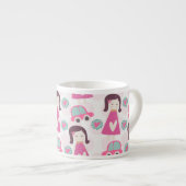 Meisjes die plaatsen zoeken espresso kop (Voorkant rechts)