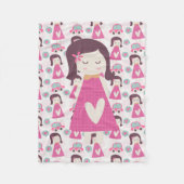 Meisjes die plaatsen zoeken fleece deken (Voorkant)