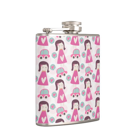 Meisjes die plaatsen zoeken heupfles (Rechts)