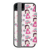 Meisjes die plaatsen zoeken incipio iPhone portemonnee hoesje (Agenda Achterkant)