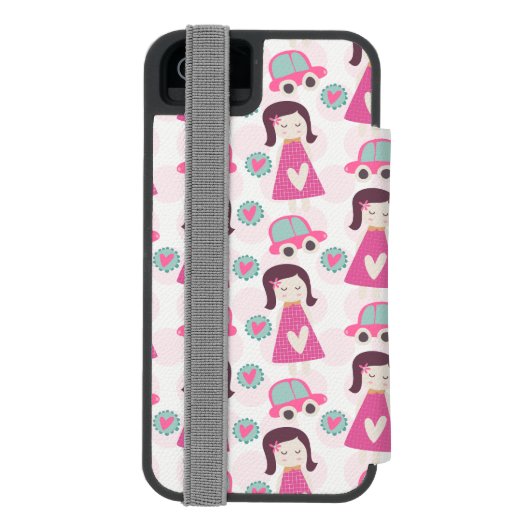 Meisjes die plaatsen zoeken incipio iPhone portemonnee hoesje (Agenda Achterkant)