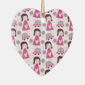 Meisjes die plaatsen zoeken keramisch ornament (Rechts)