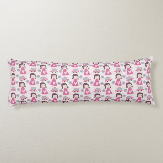 Meisjes die plaatsen zoeken lichaamskussen (Achterkant)