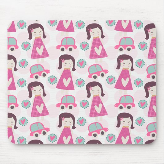 Meisjes die plaatsen zoeken muismat (Voorkant)