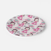 Meisjes die plaatsen zoeken papieren bordje (Gekanteld)