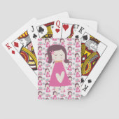 Meisjes die plaatsen zoeken pokerkaarten (Achterkant)