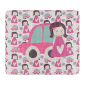 Meisjes die plaatsen zoeken snijplank (Voorkant)