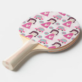 Meisjes die plaatsen zoeken tafeltennisbatje (Voorkant Gekanteld)