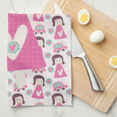 Meisjes die plaatsen zoeken theedoek (Quarter Fold)