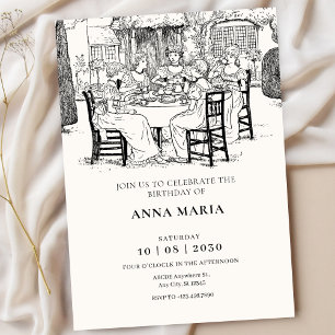  meisjes die thee drinken kaart