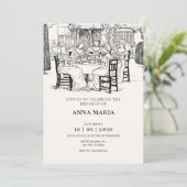  meisjes die thee drinken kaart (Staand voorkant)